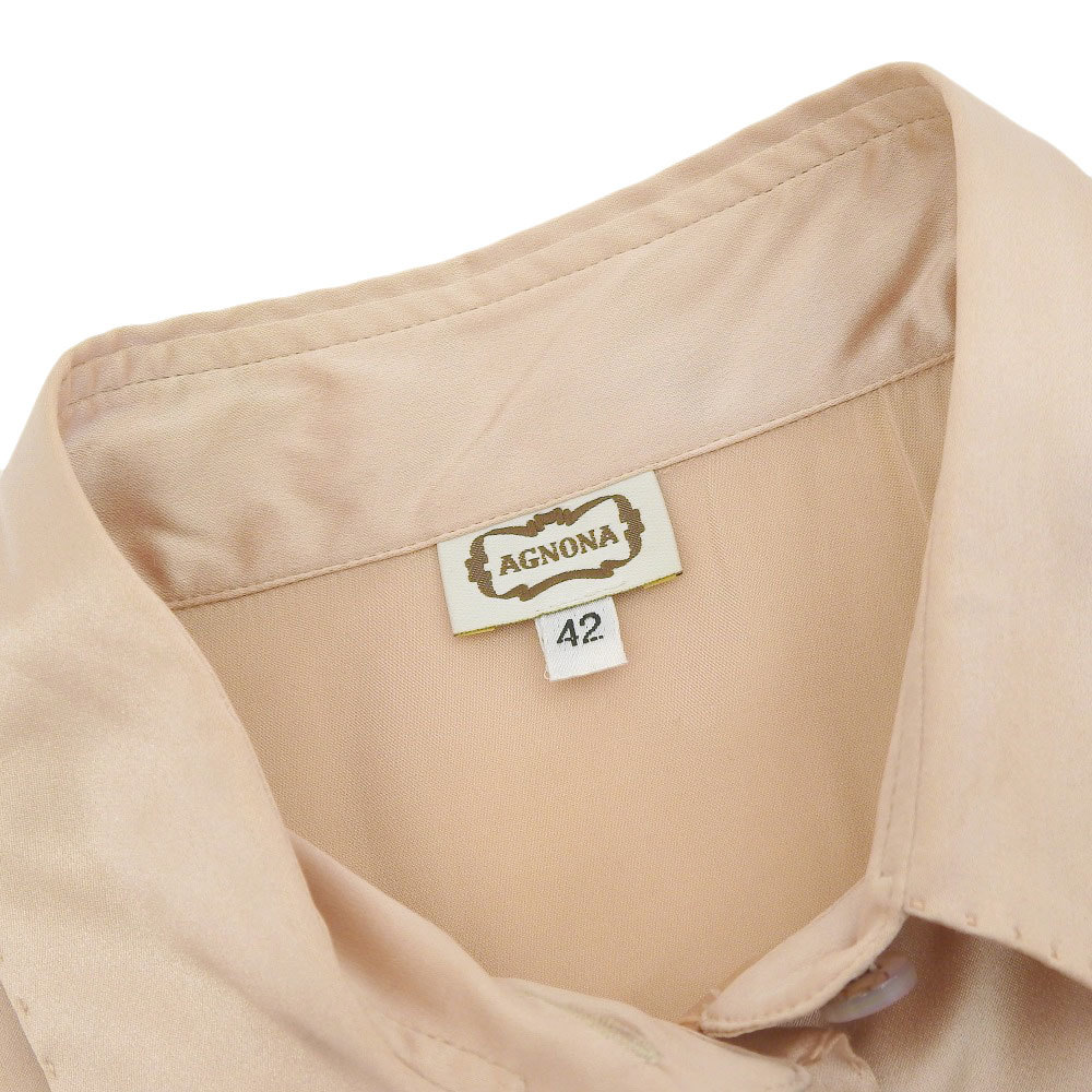 AGNONA アニオナ 超美品 現行タグ シルク100% ブラウス 42 レディース