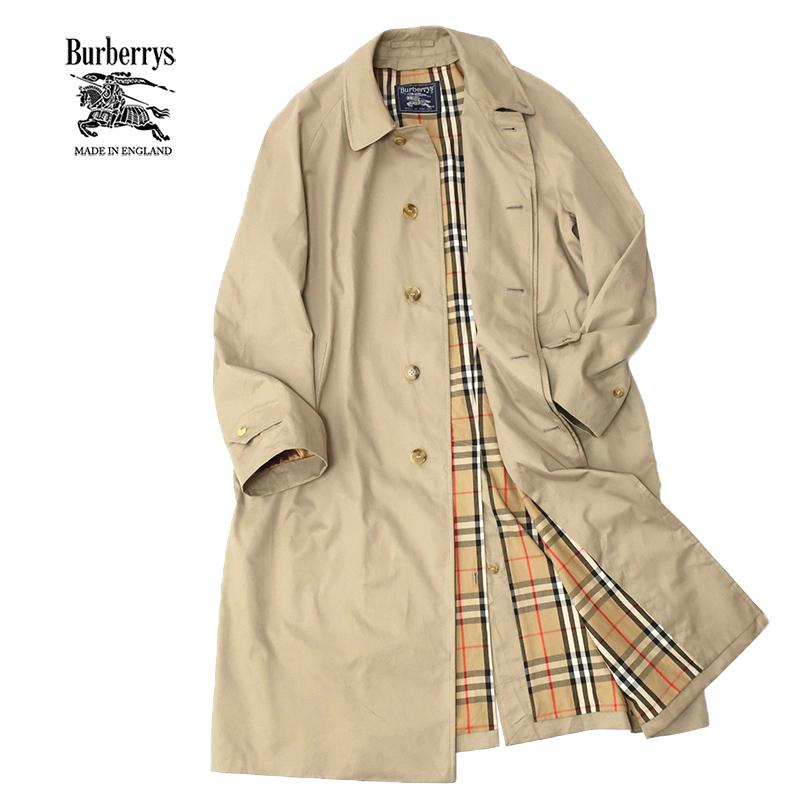 80s英国製ビンテージ Burberrys バーバリー バルマカーンコート　ベージュ/44(LL)