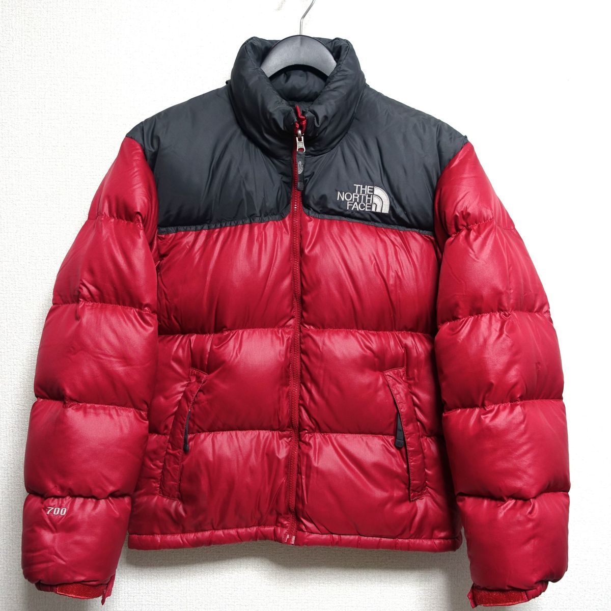 THE NORTH FACE ノースフェイス ヌプシ ダウンジャケット 700FP メンズ Sサイズ 正規品 レッド D846