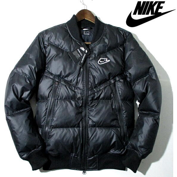新品▽ ナイキ ダウンジャケット MA-1 NIKE DOWN FILL 黒 ブラック L  