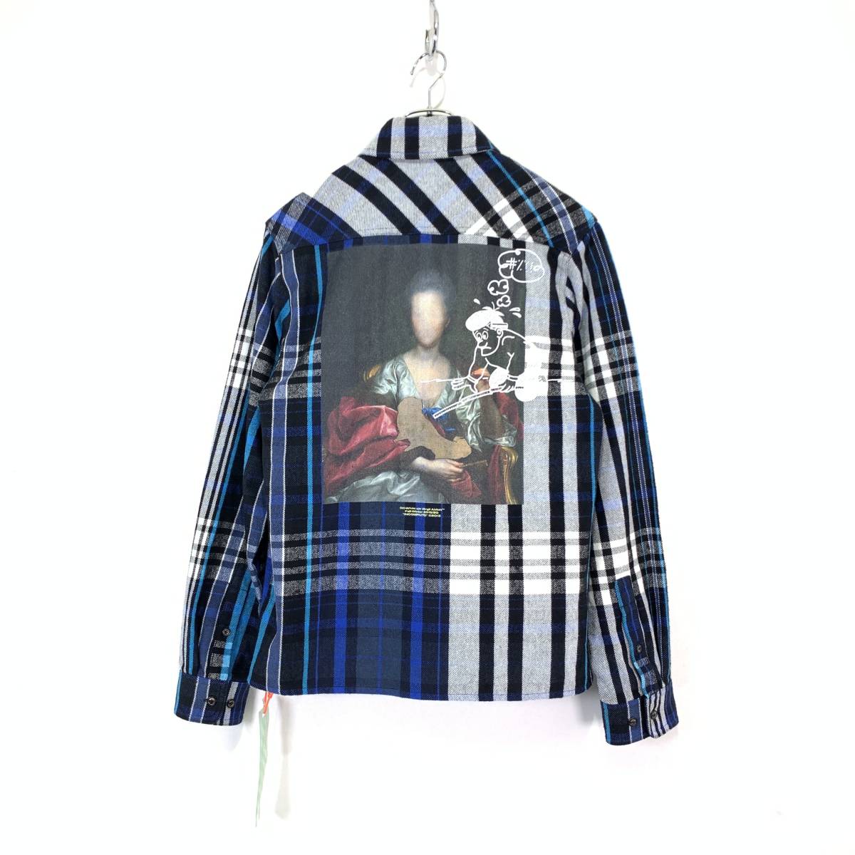 極美品】19AW Off-White オフホワイト バックプリント チェック  
