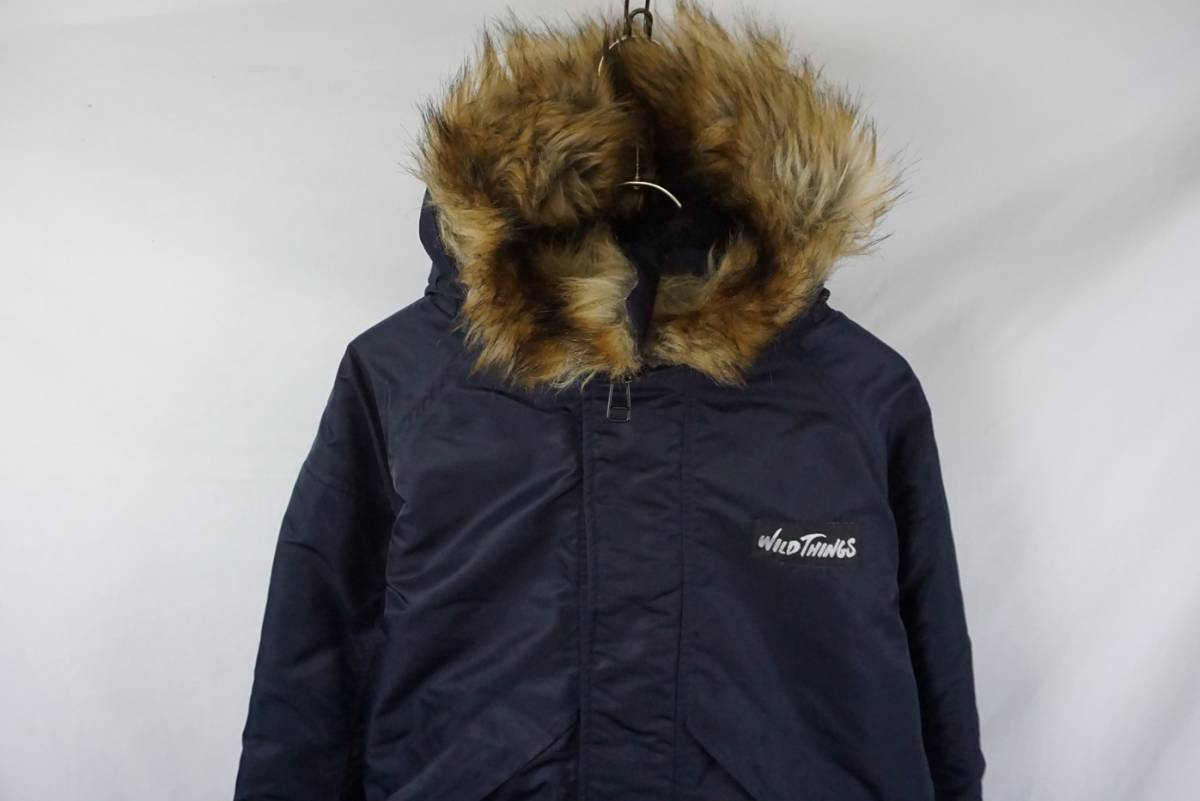 PRIMALOFT|WILDTHINGS FALL WINTER プリマロフト リバーキルト アメリカ製!名作JKT!WILDTHINGS(USA DW1220 PRIMALOFT プリマロフト WILDTHINGS ワイルドシングス TYPE N-3B フライトジャケット 裏迷彩柄 S ネイビー