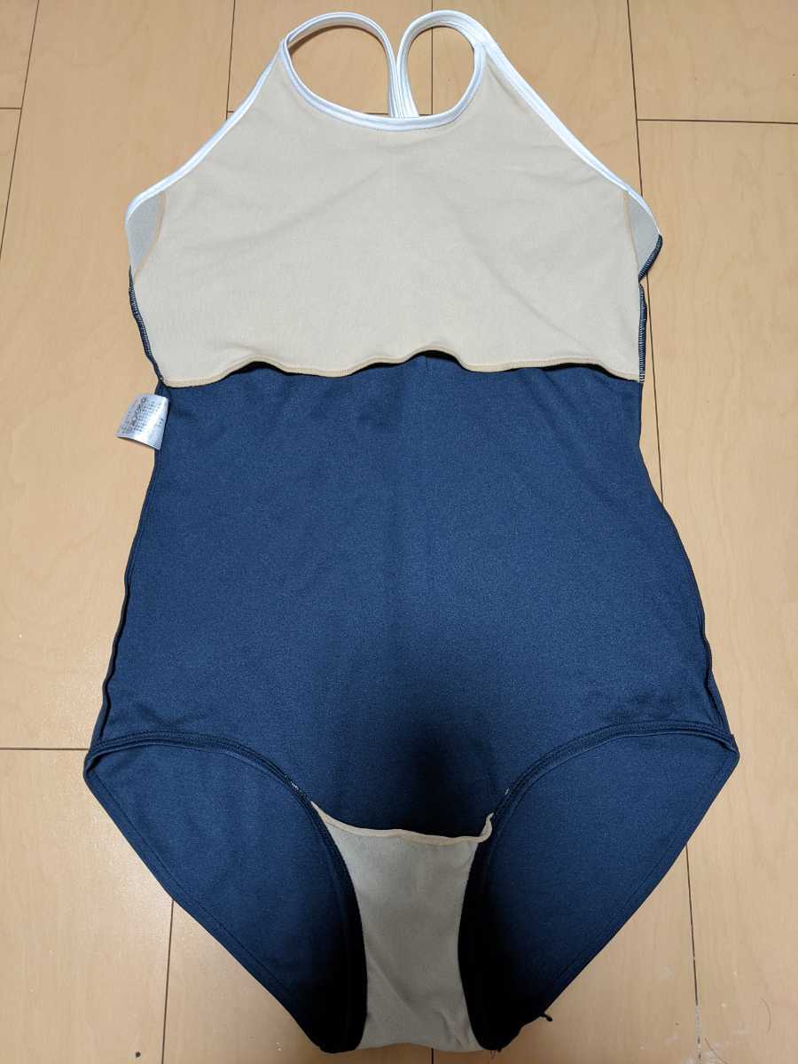 女子スクール水着 G-2107 濃紺ホワイト 3L ギャレックス パイピング型