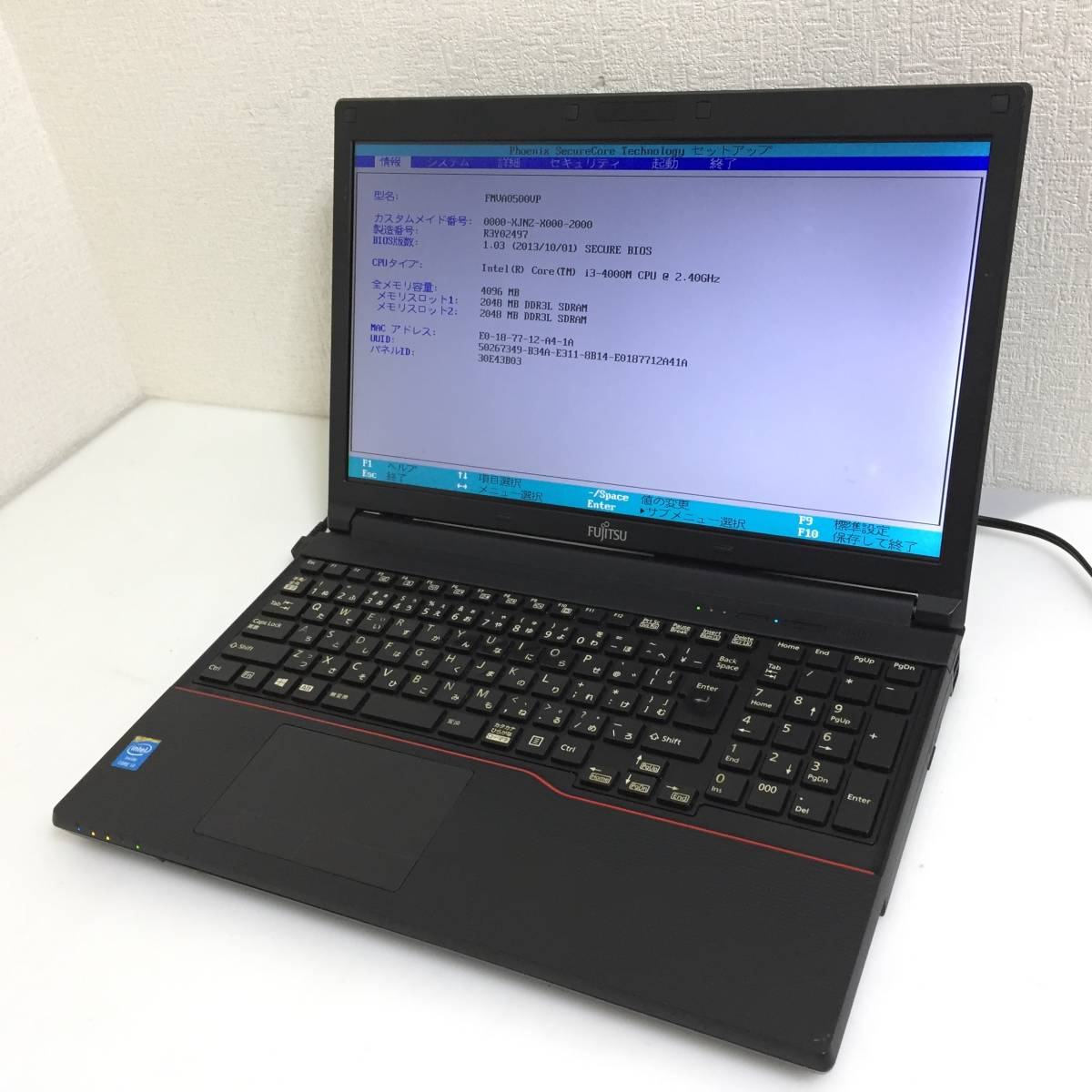 △FUJITSU 富士通 LIFEBOOK A574/HX Core i3-4000M HDD 500GB 2.40GHz