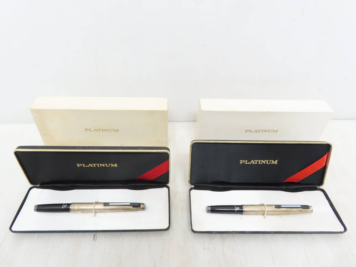 PLATINUM プラチナ万年筆 雉 竹 彫刻 18K WG 旧型 レトロ