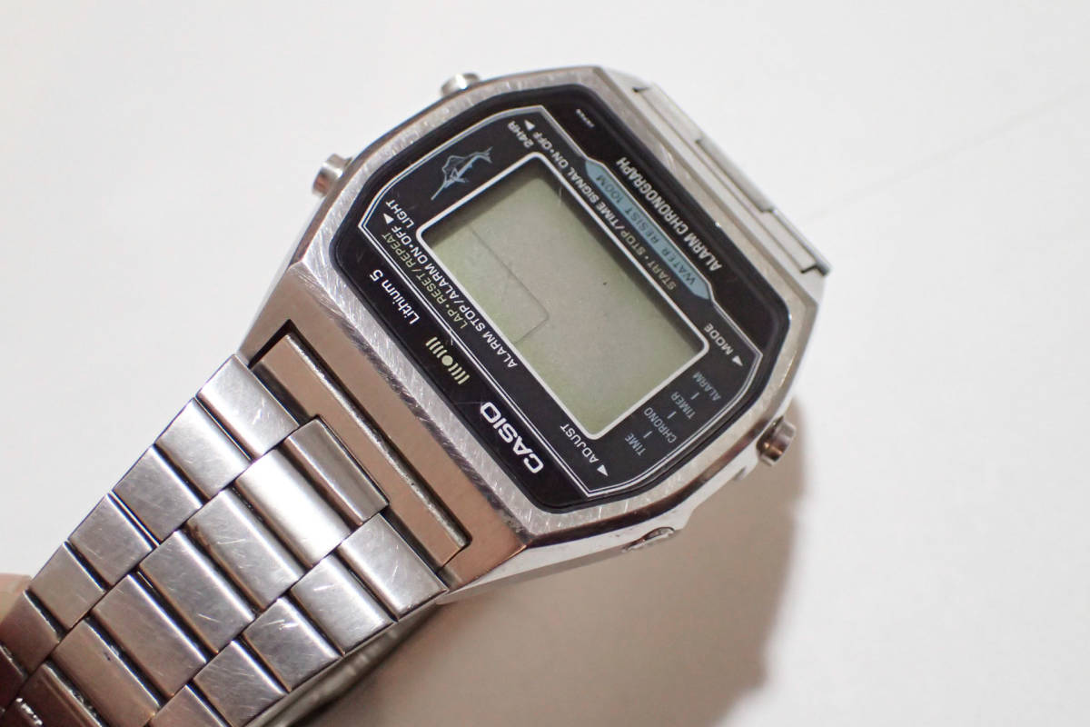 激レア ◇CASIO/カシオ H101 カジキ◇ アラーム クロノグラフ 100m防水 