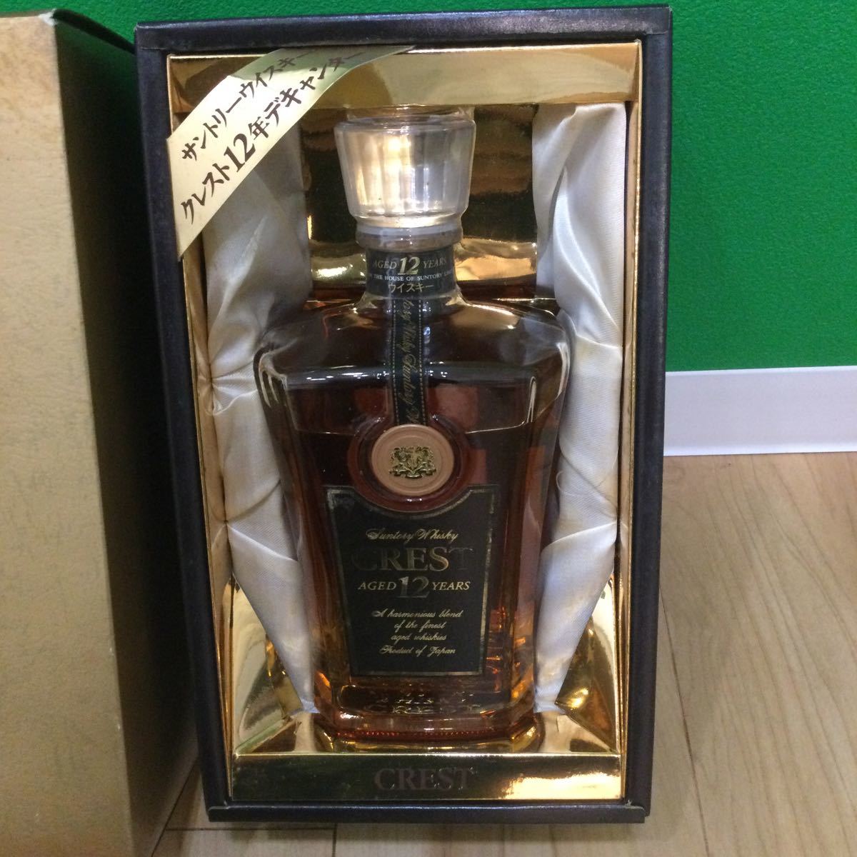 SUNTORY サントリーウイスキー 古酒 CREST 12年 デキャンター 箱付き 