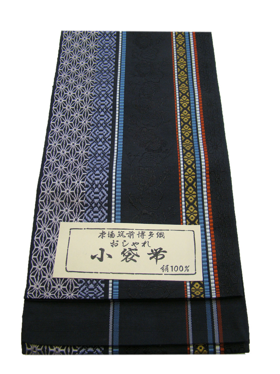  時代屋 大特価 博多織 小袋四寸帯 正絹 黒地 Wｓ244(未仕立て)｜売買されたオークション情報、yahooの商品情報をアーカイブ公開 - オークファン 未仕立て