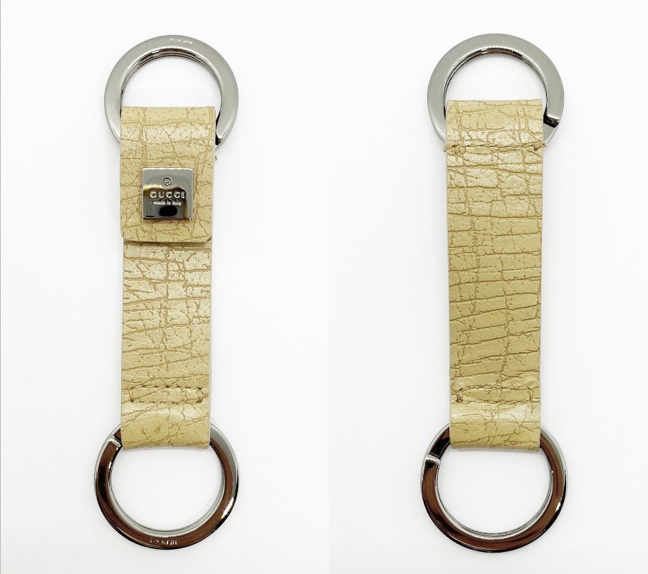 売り切り！☆グッチ GUCCI キーリング☆新品 未使用 レザー×金属素材