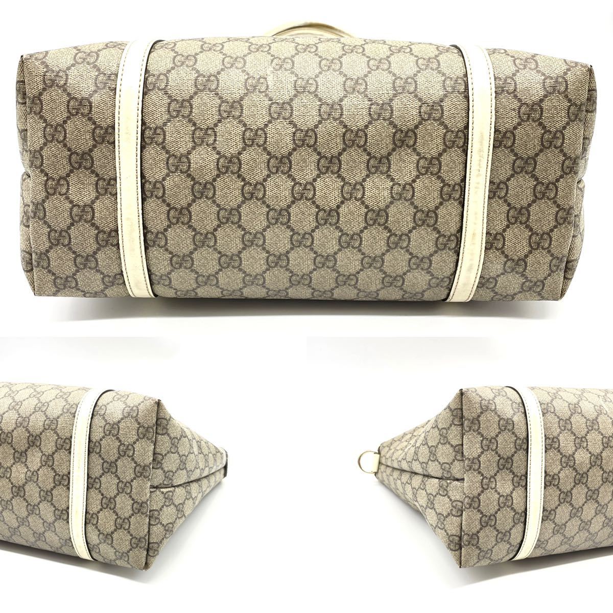 1円【美品】GUCCI グッチ トートバッグ A4ファイル収納可 PVC GG柄 