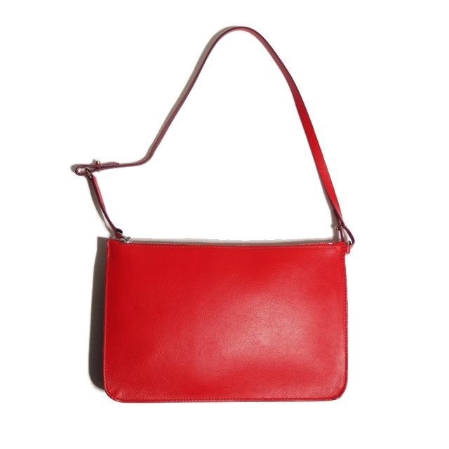 W5870P △Maison Margiela メゾンマルジェラ 11△ レザーポーチ レッド