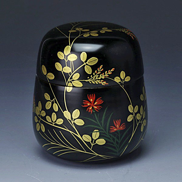 N482 四季棗 『荒井樹芳作』『雪吹 中棗 金輪寺 平棗』 共箱