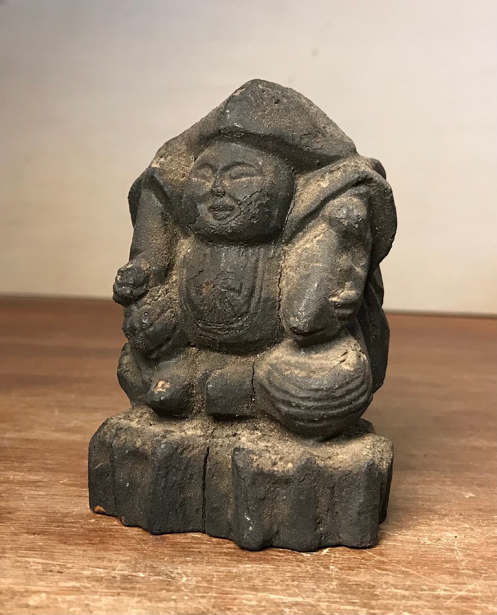 □送料無料□ 恵比寿天 恵比寿様 木彫り 木製 彫刻 七福神 仏像 縁起物