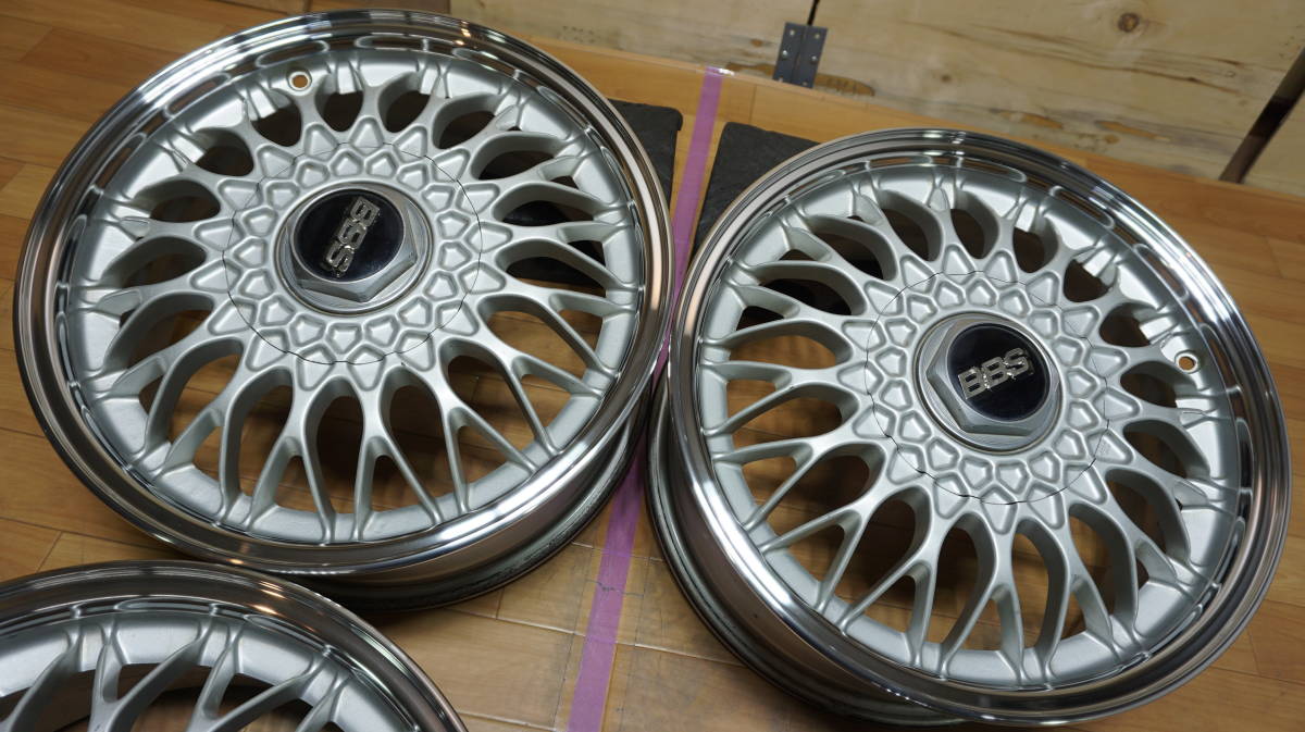 G1274【人気】BBS RG 4穴加工品 ☆ PCD100 6.5J+40 カスタム軽カー 