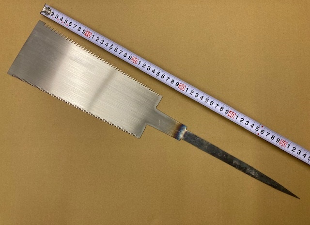未使用保管品 ＃2028■ 両刃鋸 270ｍｍ（尺） 柄なし 宮野鉄之助の刻印あり！