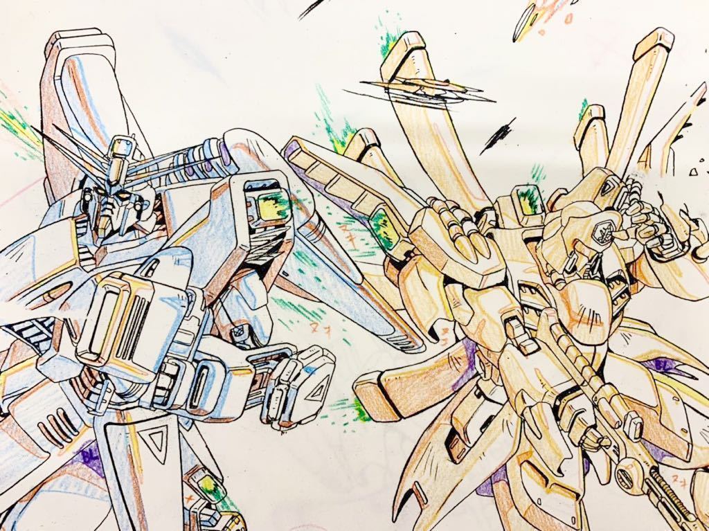 機動戦士ガンダムF91 版権画5枚セット 版権セル画用直筆鉛筆原画2枚+ 