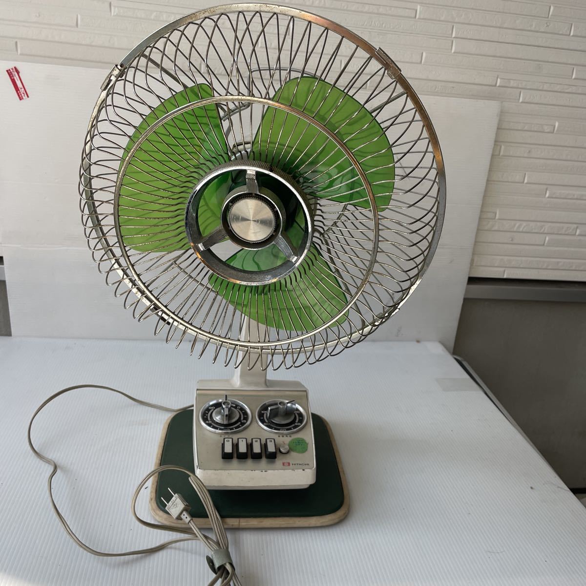 □□ 動作品 HITACHI アンティーク 扇風機 D-626 / 日立 昭和レトロ