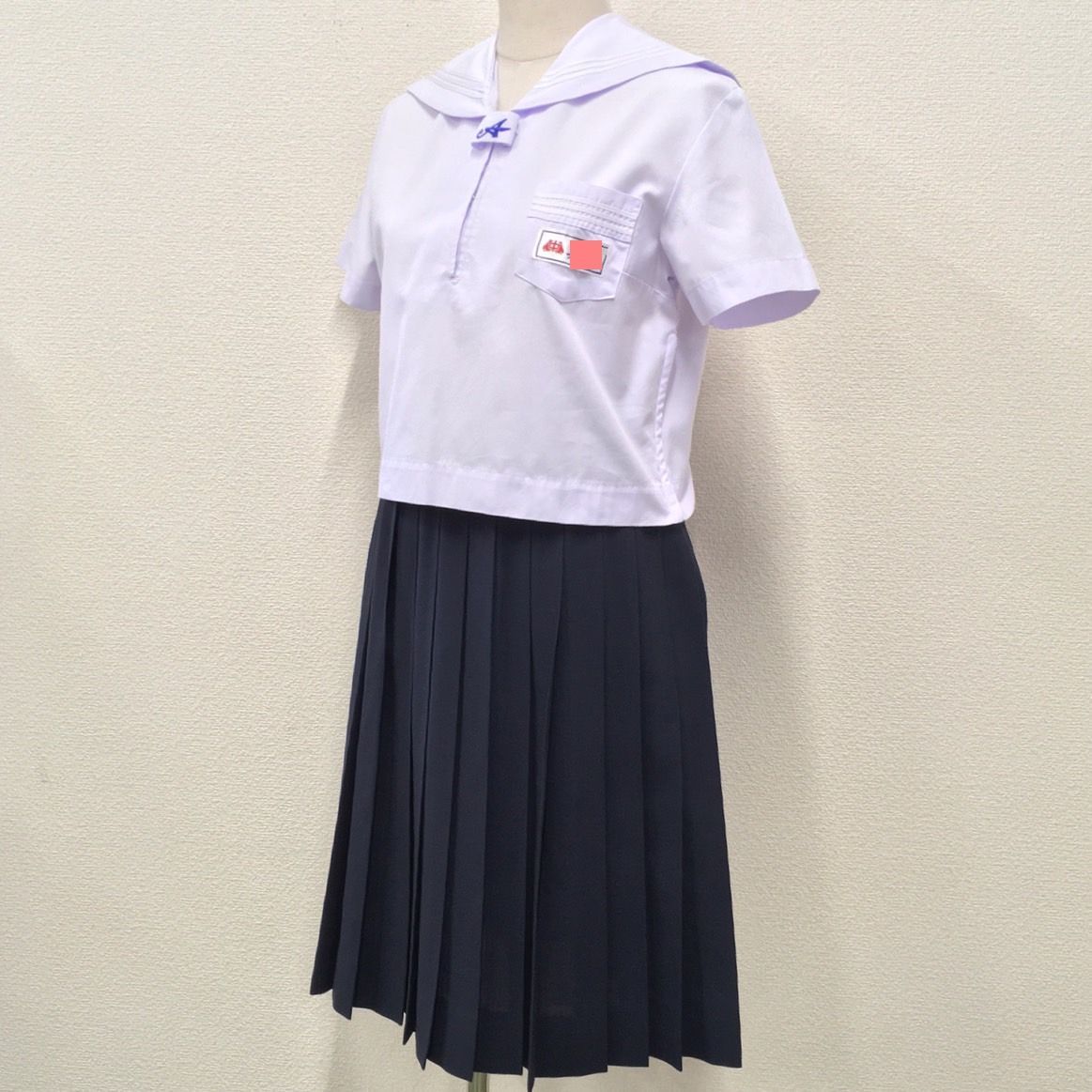 A31 (中古) 兵庫県 荒井中学校 セーラー服 上下セット /指定品/大きめ 