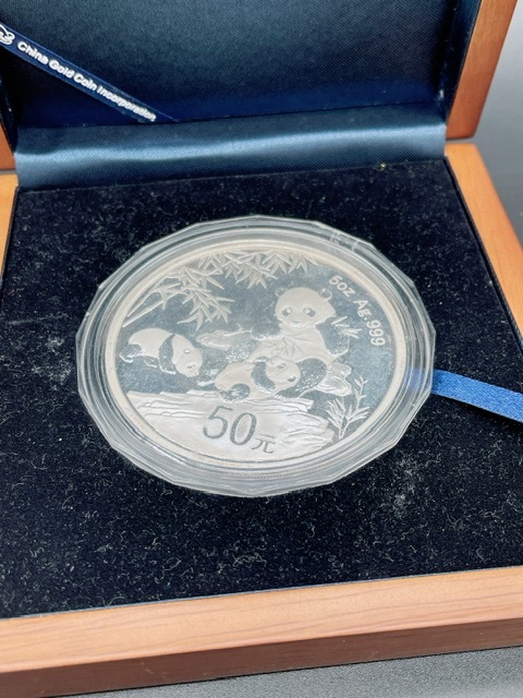 ☆限定30000枚 中国 パンダ 銀貨 50元 5oz Ag.999 シルバー 純銀 2012