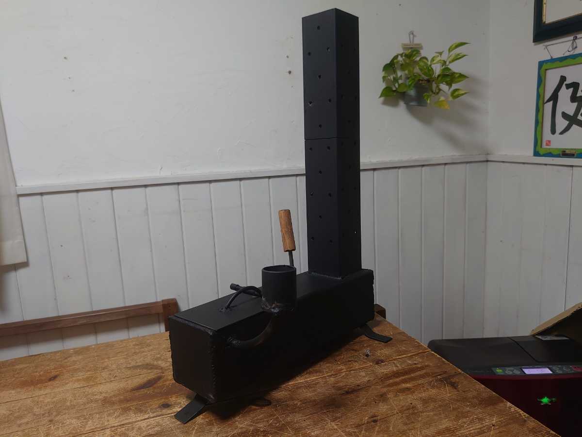 自然吸気 ロケットストーブ 廃油ストーブ No.18 - ガレージ 屋外暖炉 