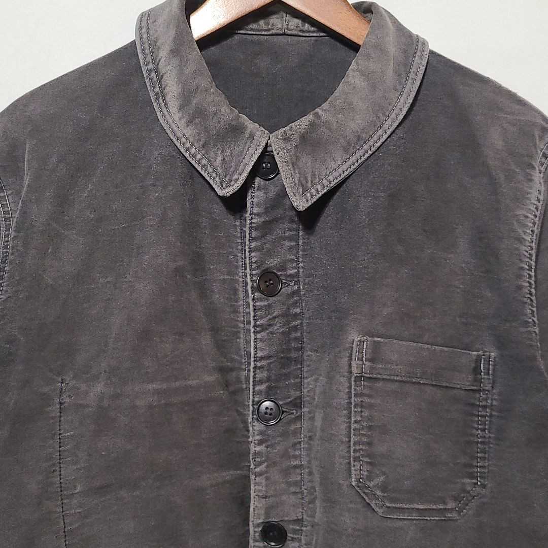 SPECIAL 50s ヴィンテージ フランス Le BEAU-FORT ブラックモールスキンカバーオール ブラックモールスキンジャケット フランス ヴィンテージ LE カバーオール 0 50s⁄ヴィンテージ⁄フランス