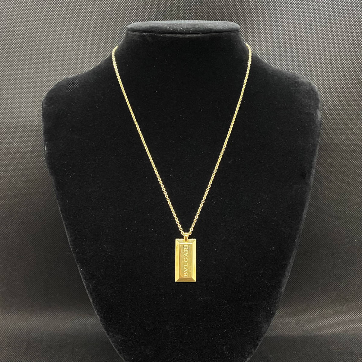 売り切り！☆ブルガリ BVLGARI インゴット K18YG / 750 ネックレス☆極  