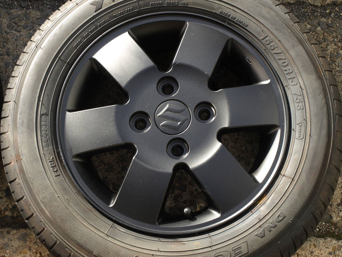 ☆ スズキ純正 13インチアルミ 155/70R13 75S YOKOHAMA ECOS ES300 6分 