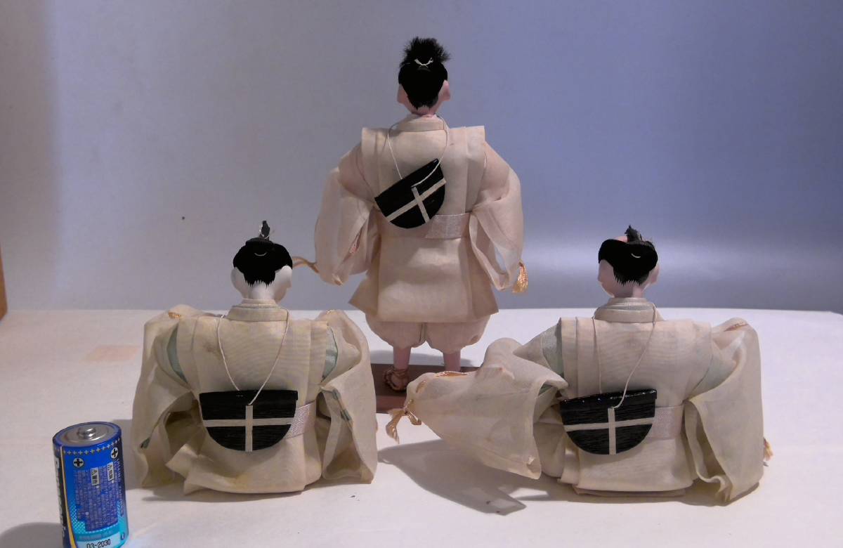 0131A 昭和初期 仕丁 雛人形 木箱入 丸平大木人形店？ 京都老舗 京人形  