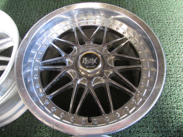 D1865 レザックス WORK REZAX 17インチ (F)7.5J 約-5 (R)9J 約+5 114.3 