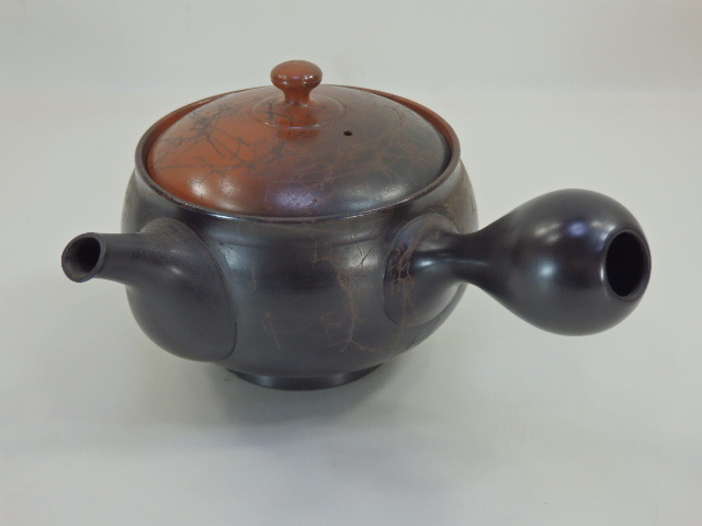 T-915◇梅山造 常滑焼 茶器 6点セット 煎茶道具 急須・湯呑／煎茶碗 5