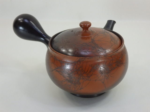T-915◇梅山造 常滑焼 茶器 6点セット 煎茶道具 急須・湯呑／煎茶碗 5