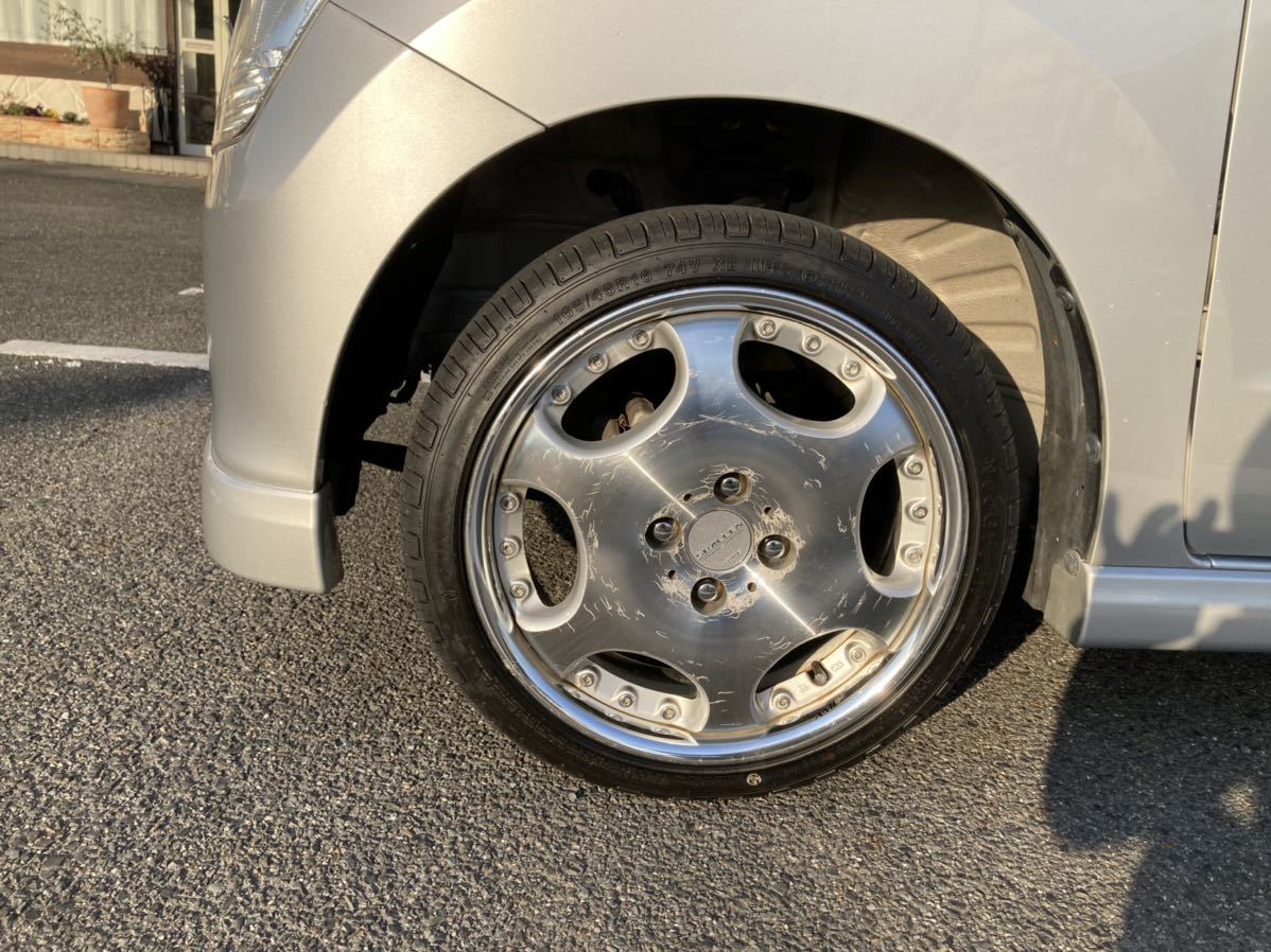 AME シャレン 5.5J-16 off+45 pcd100/4H 165/45R16 山有りタイヤ付4本  