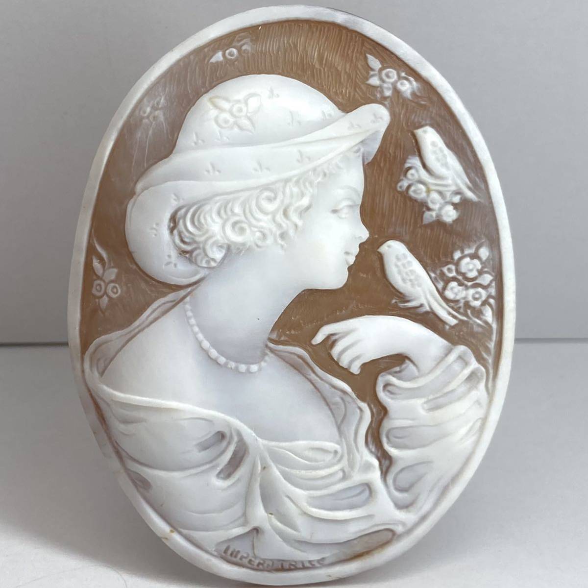 シェルカメオ 23.3g］70.13×53.47mm ルース 裸石 shell CAMEO 