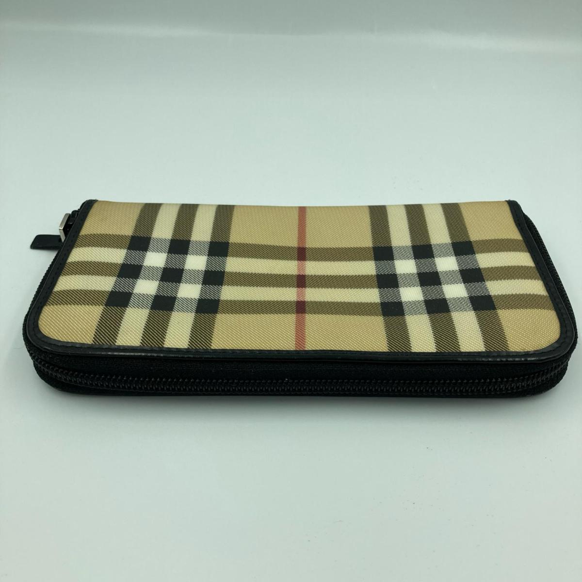 BURBERRY バーバリー ノバチェック ラウンド ファスナー 財布 長財布