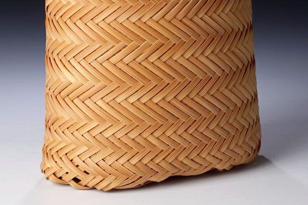 古美味】中田錦石作 花籠 銘:末廣 茶道具 保証品 Ia8Z