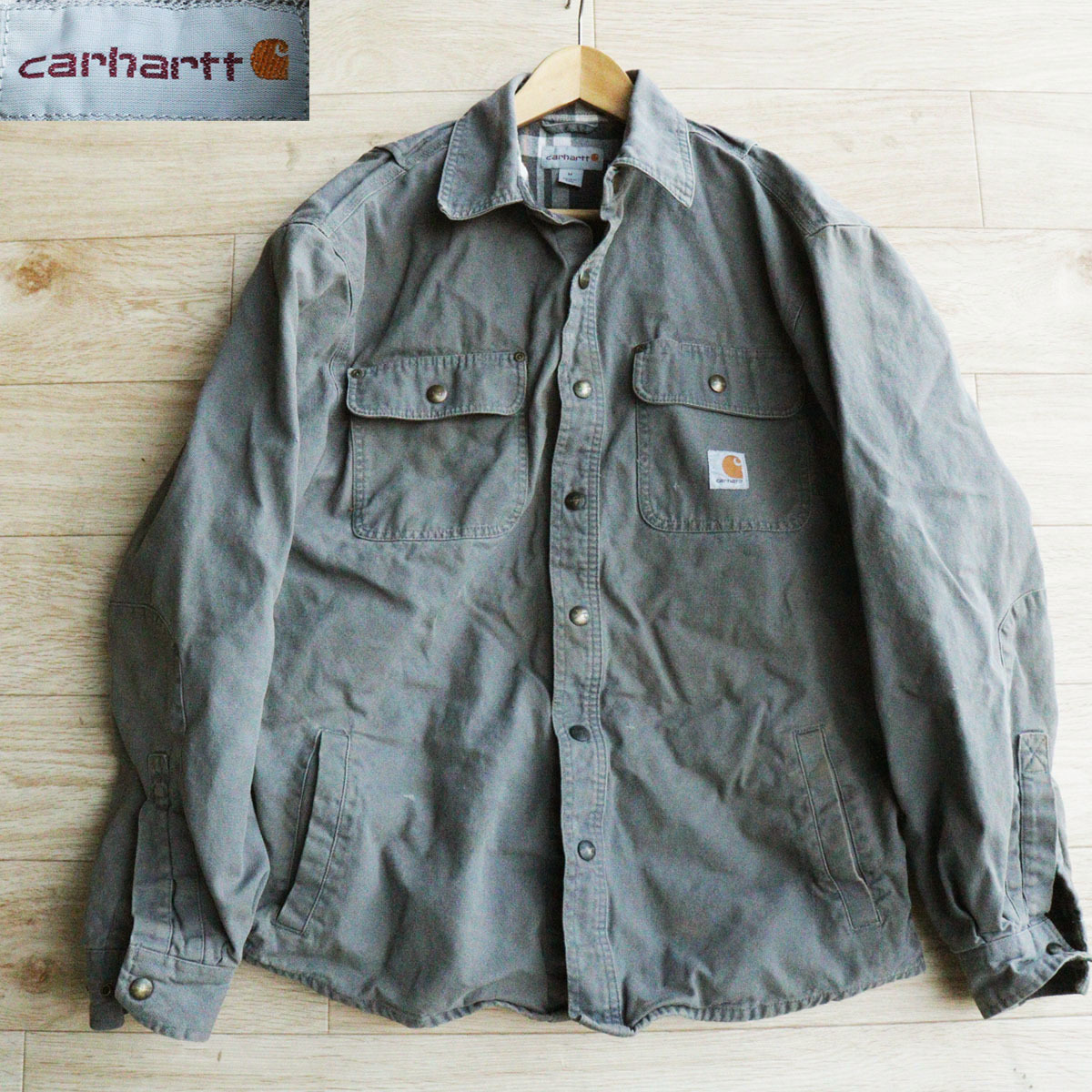 本物保証，豊富な 11/T2.1 Carhartt カーハート ダックジャケット Mサイズ グレー Mサイズ ワークジャケット カバーオール ジャンパー ブルゾン(ジャンパー、ブルゾン)｜売買されたオークション情報、yahooの商品情 男性用