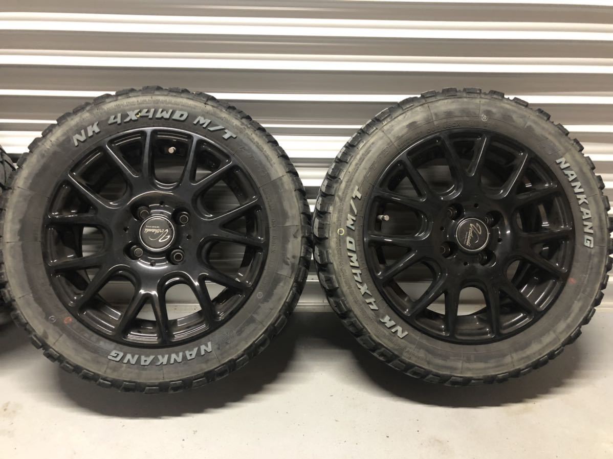 中古4本セットNANKANG FT-9 M/T RWL 165/65R14 ホイール付き5.5j＋38