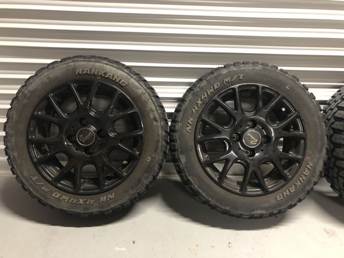 中古4本セットNANKANG FT-9 M/T RWL 165/65R14 ホイール付き5.5j＋38