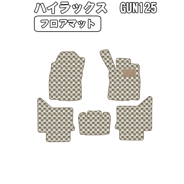 ハイラックス GUN125 3Dフロアマット フロアマットの通販 gun125 ブラック TPO素材 防汚 防水 3P 120系 0 5枚組 フロアマットセット 専用 安い