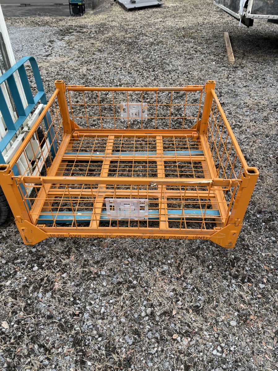 ハンガーメッシュボックスパレット 112&times;118&times;52ｃｍ 折り畳み重量パレットラック １枚の単価 在庫約28枚あり 引き取り限定(スチール)｜売買されたオークション情報、yahooの商品情報を スチール