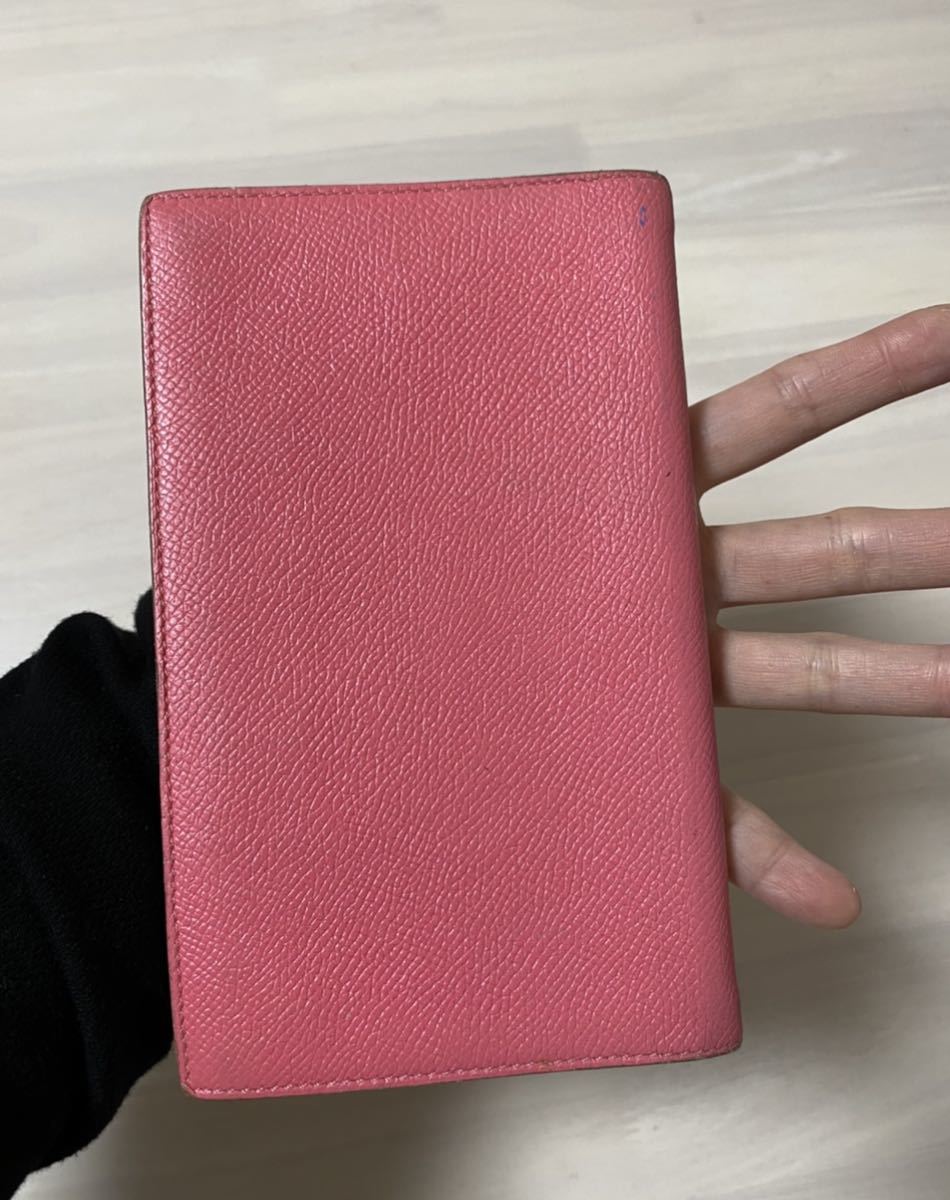 エルメス　手帳カバー　ピンク　HERMES