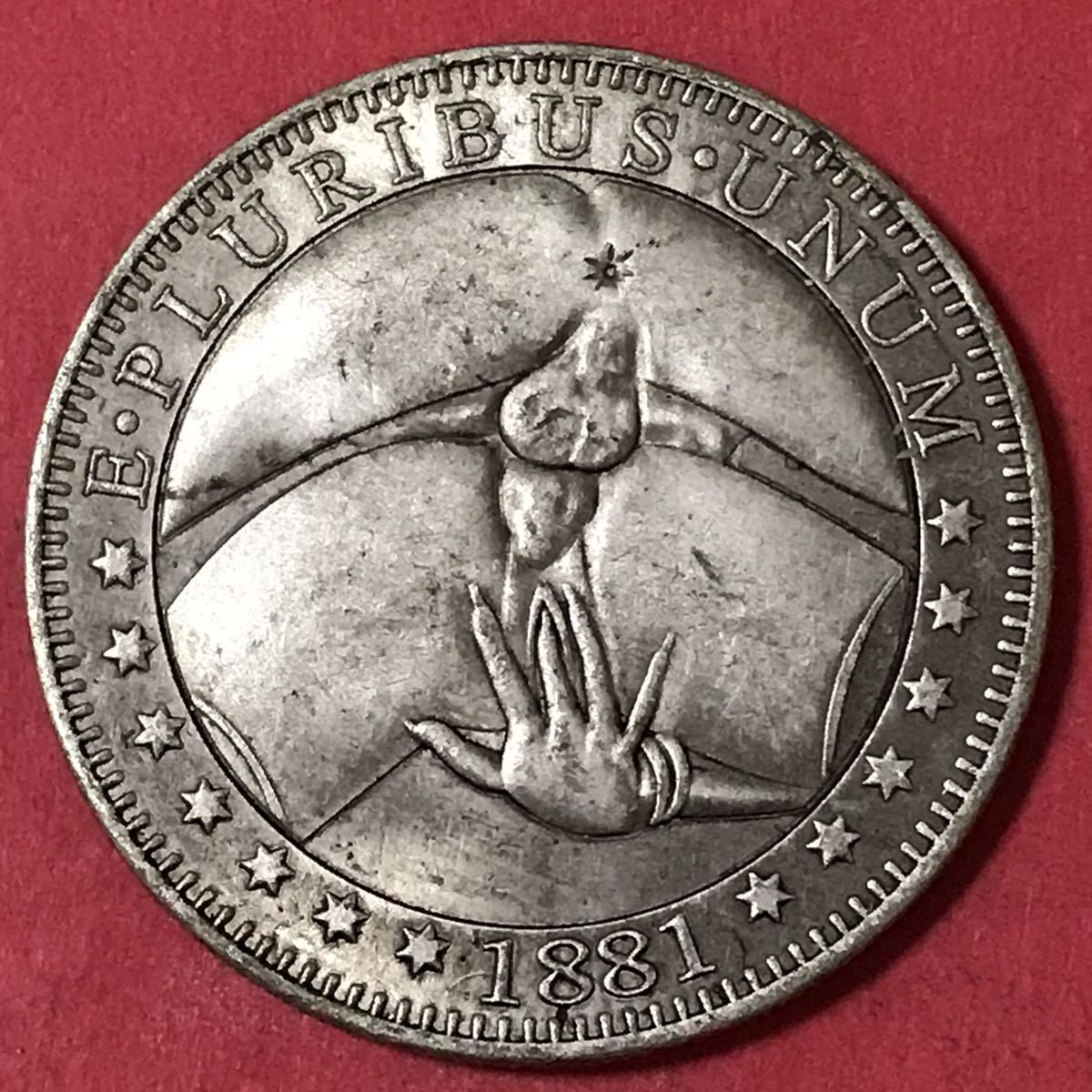 古銭 1881年 アメリカ 一円銀貨 大型銀貨 硬貨 古錢 7重目23.14g貿易銀