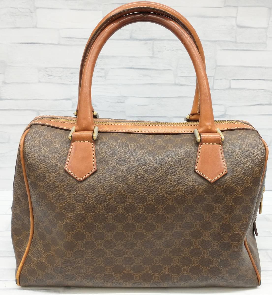 CELINE セリーヌ マカダム柄 ミニボストンバッグ ハンドバッグ