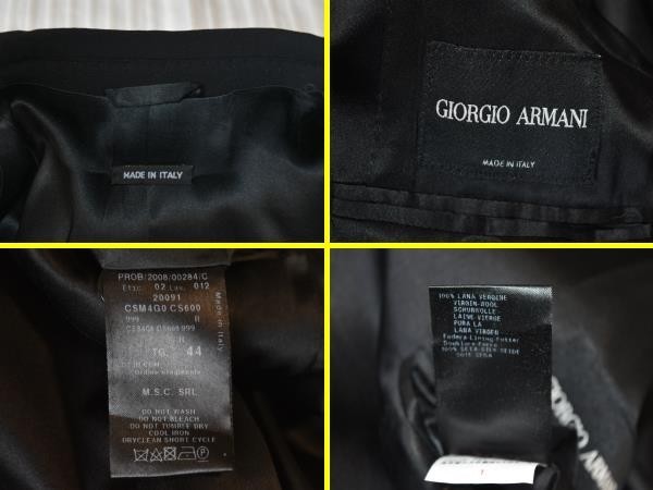 ★定価30万★新品同様★GIORGIO ARMANI★アルマーニ#特別な日に感じさせてくれるタキシードスーツ礼服#高級感ある絹仕様ライン入パンツ44/M ジョルジオ ジョルジオアルマーニ アルマーニ Tシャツ ロンT アルマーニが辿るメゾンのルーツ。現実に根ざし、進化