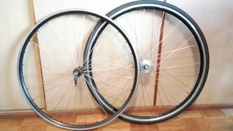 シングルスピード ピスト ホイール前後セット 両切り 700C NJS サン 