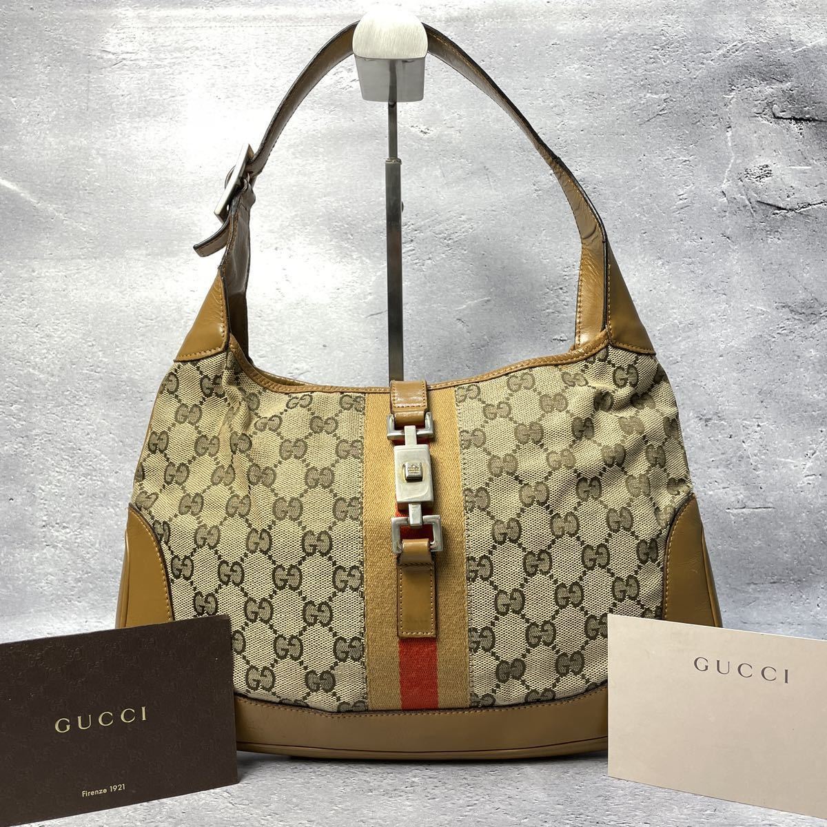 極美品》GUCCI グッチ ジャッキー ワンショルダーバッグ ハンドバッグ 