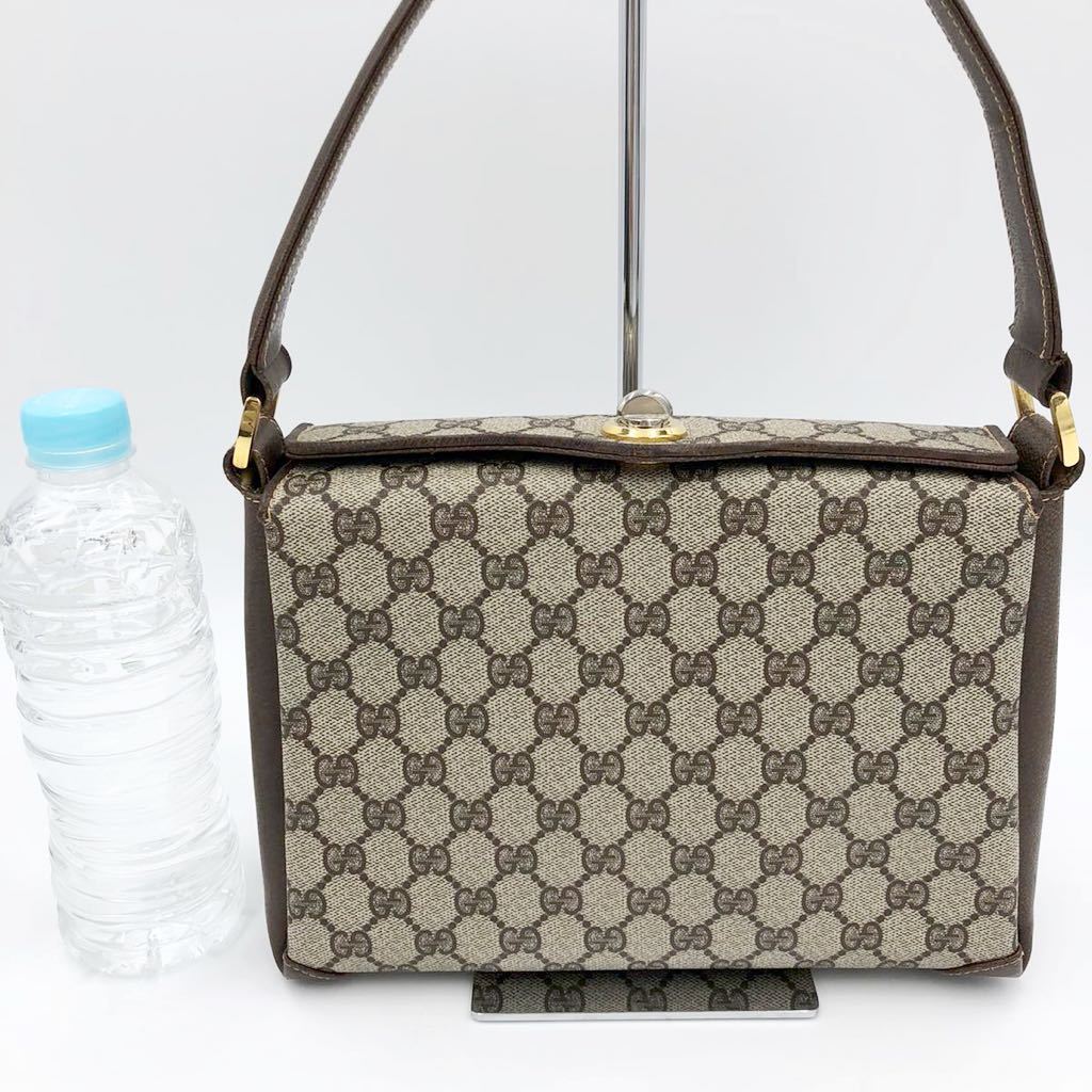 1円～【美品】『希少ターンロック』オールドグッチ BOX型 GUCCI 