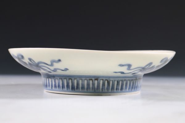 鍋島焼 藍鍋島 五寸皿 染付菊花文 時代箱 V R8086 Yahoo!