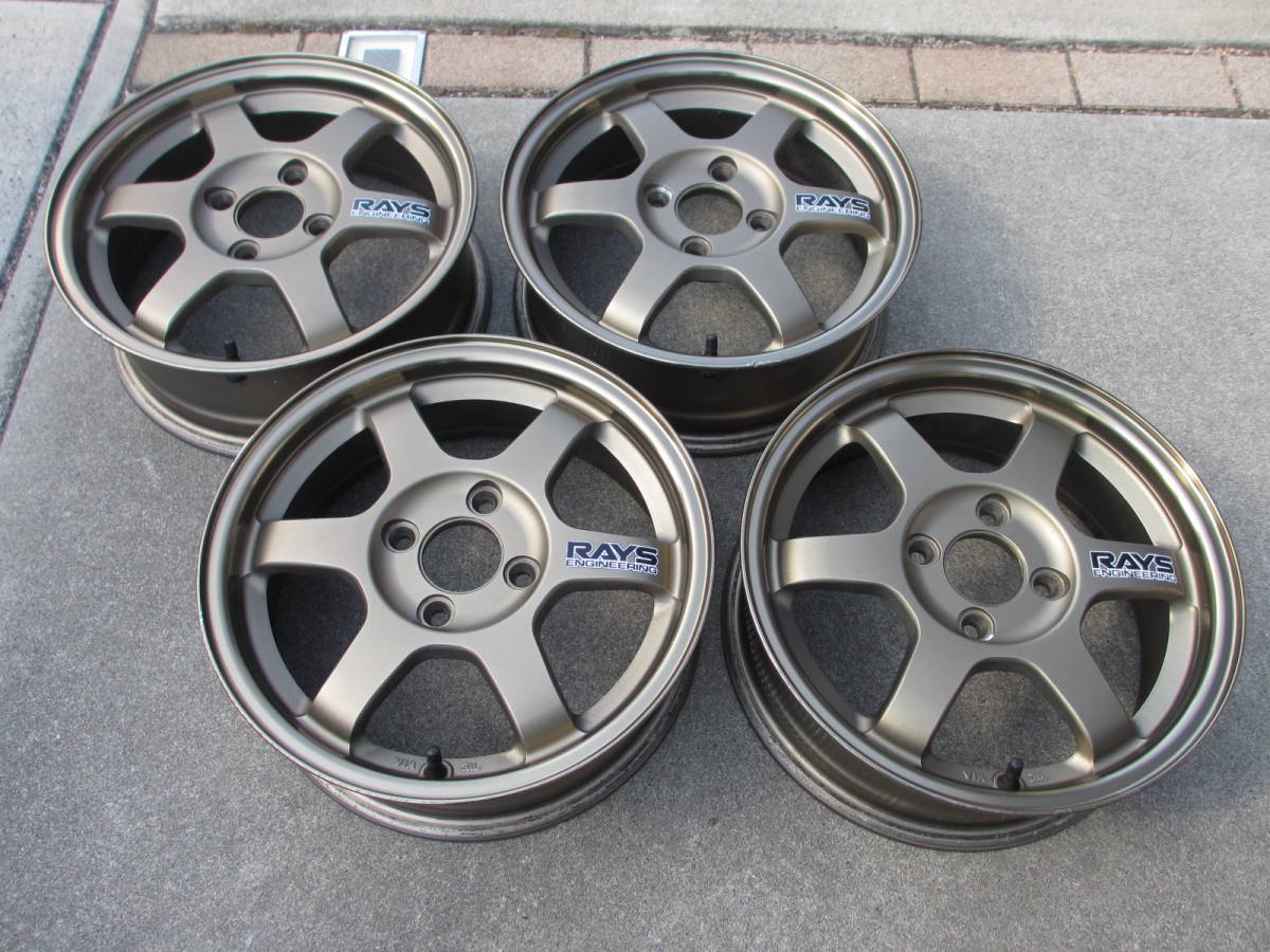 ☆希少サイズ！絶版！RAYS TE37C 鍛造 軽量 14インチ5J+35 4本 レイズ 