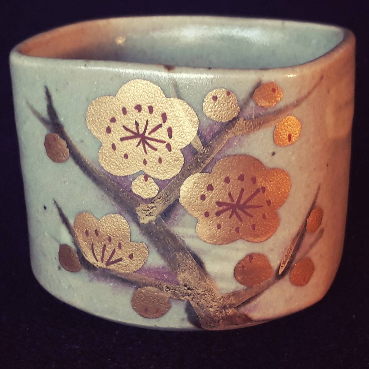 人間国宝 加藤卓男 金彩梅花文小鉢 幸兵衛窯 陶芸 陶器 小鉢(陶磁一般)｜